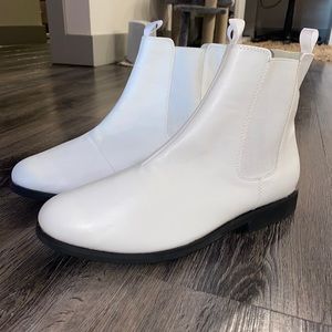White Chelsea Boots Men size 11